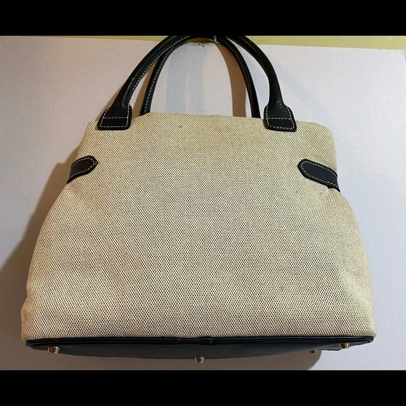 BUTI beige canvas satchel handbag - Picture 2 of 10